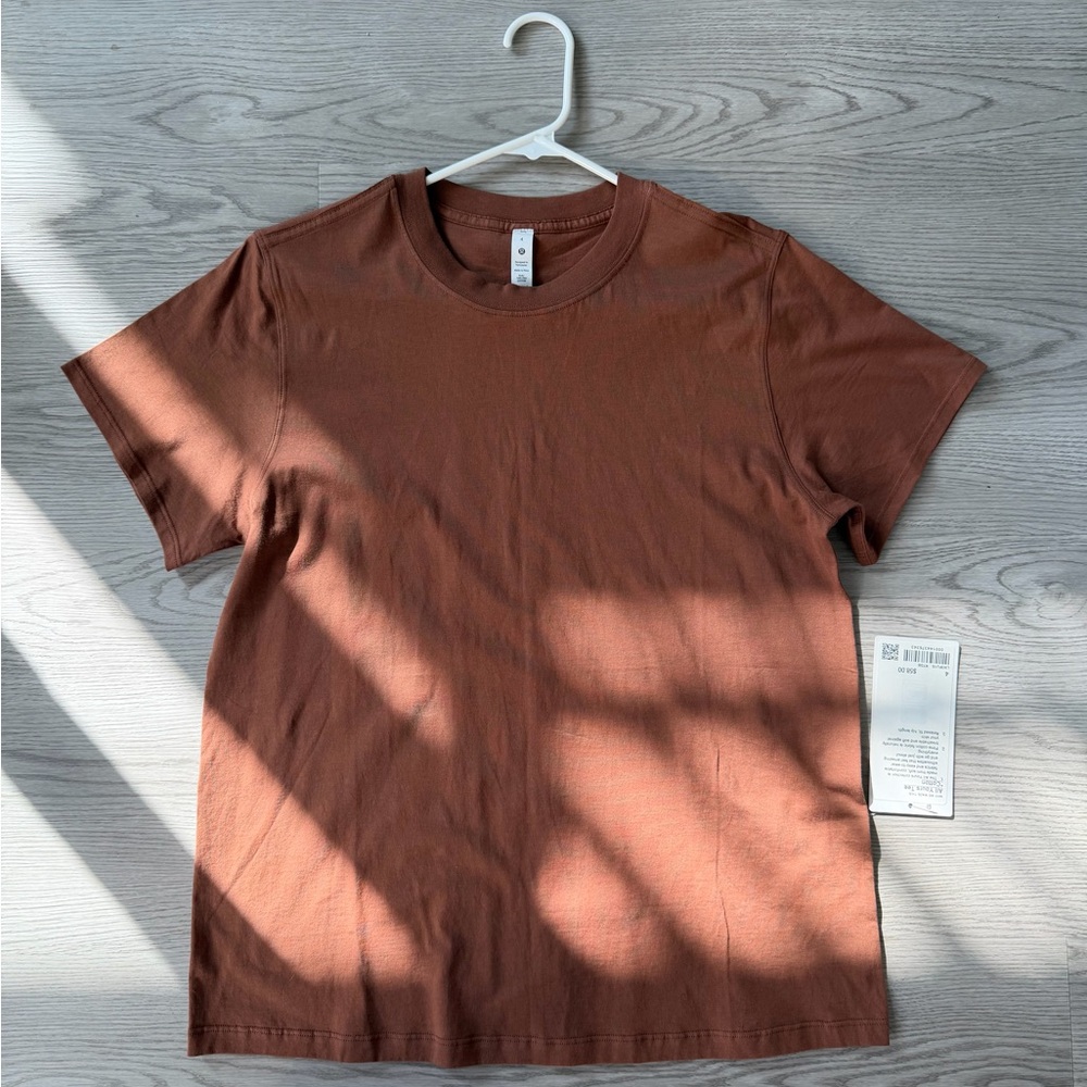 NWT Lululemon All Yours Cotton T-shirt - Size 4 - Roasted Brown